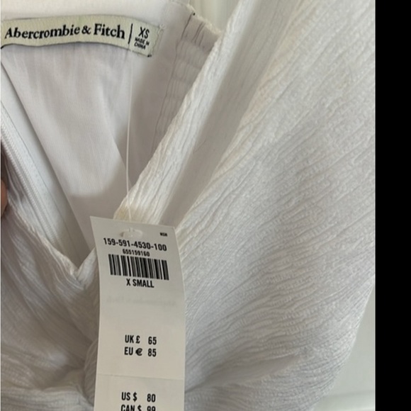 NWT Abercrombie Crinkle Textured Twist-Front Mini Dress - Picture 6 of 8